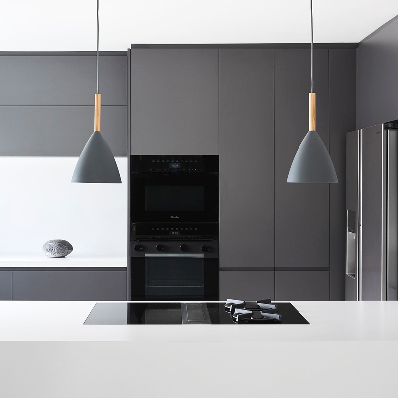 Le buffet de luxe fait sur commande de mélamine a placé le buffet moderne de noir de noyau de HMR