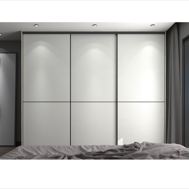Porte blanche de Grey Wardrobe Multi Color Sliding de mélamine en bois de peinture moderne