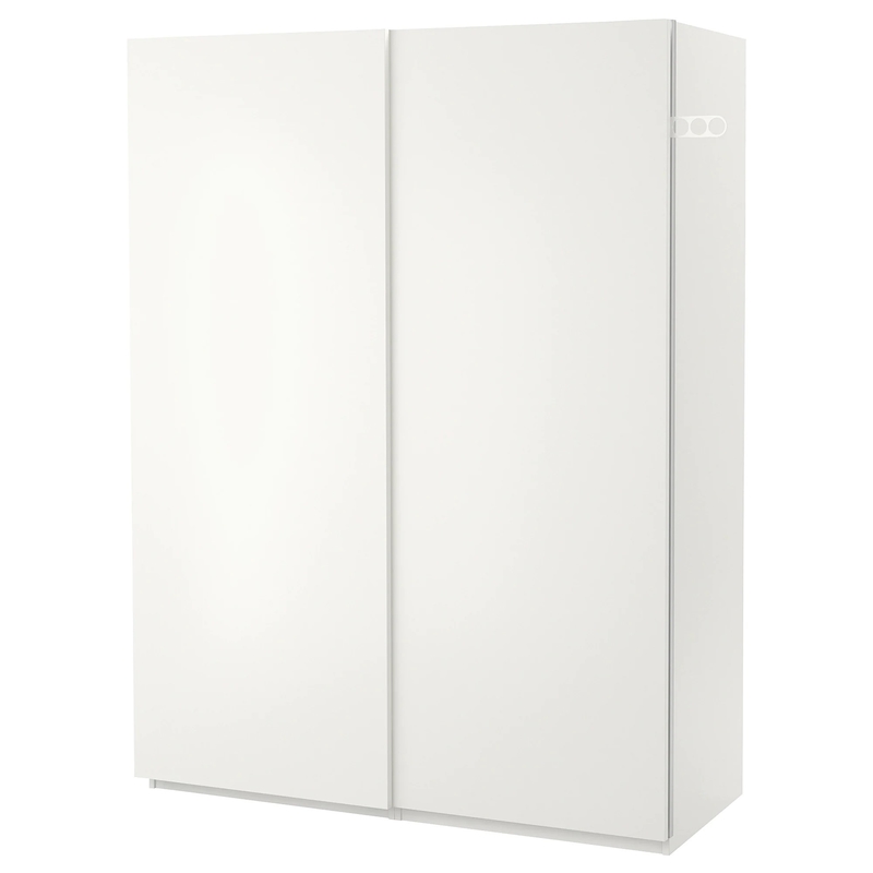 Mat blanc crème panneau plat laque porte coulissante armoire placard tissu chambre stockage