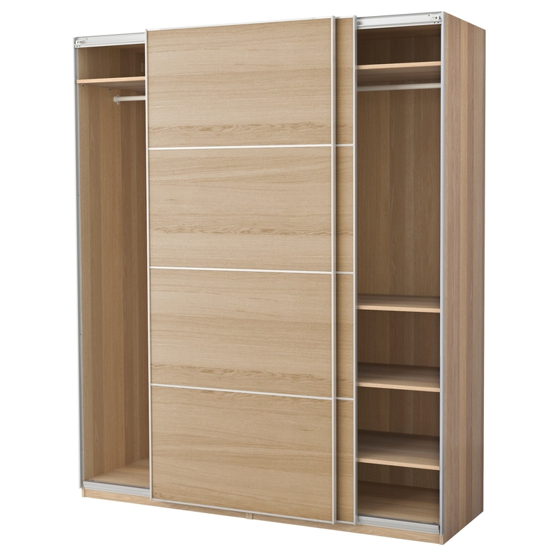 Plaine modulaire moderne de grain en bois de garde-robe de mur de chambre à coucher de laque de cabinet de porte coulissante de mélamine