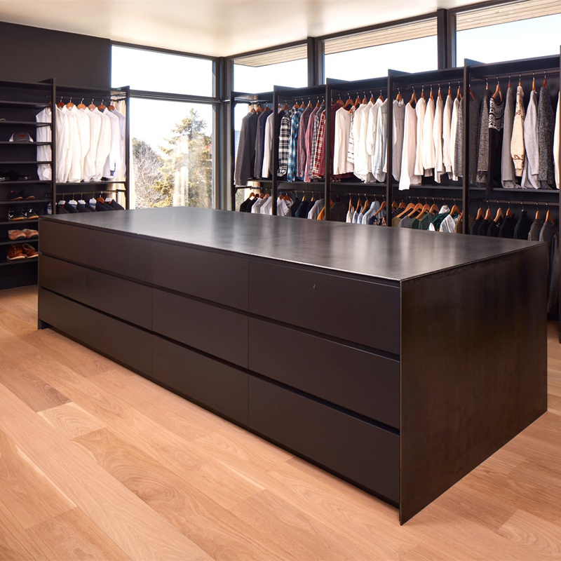 La couleur multi de luxe moderne U forment la promenade de Cabinet dans l'organisateur Customized Melamine Bedroom