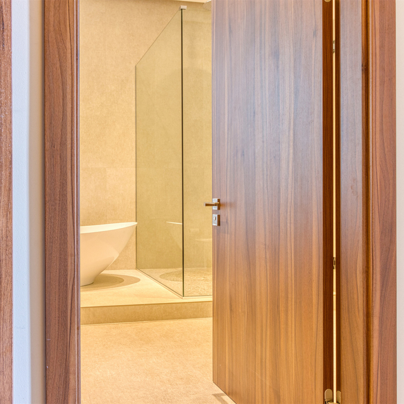 Portes en bois de peinture composées de laque de couleur blanche intérieure
