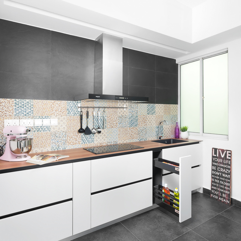 Les nouveaux venus L forment buffets de mur de PVC de Mini Kitchen Cabinet Wooden de petits pour l'appartement