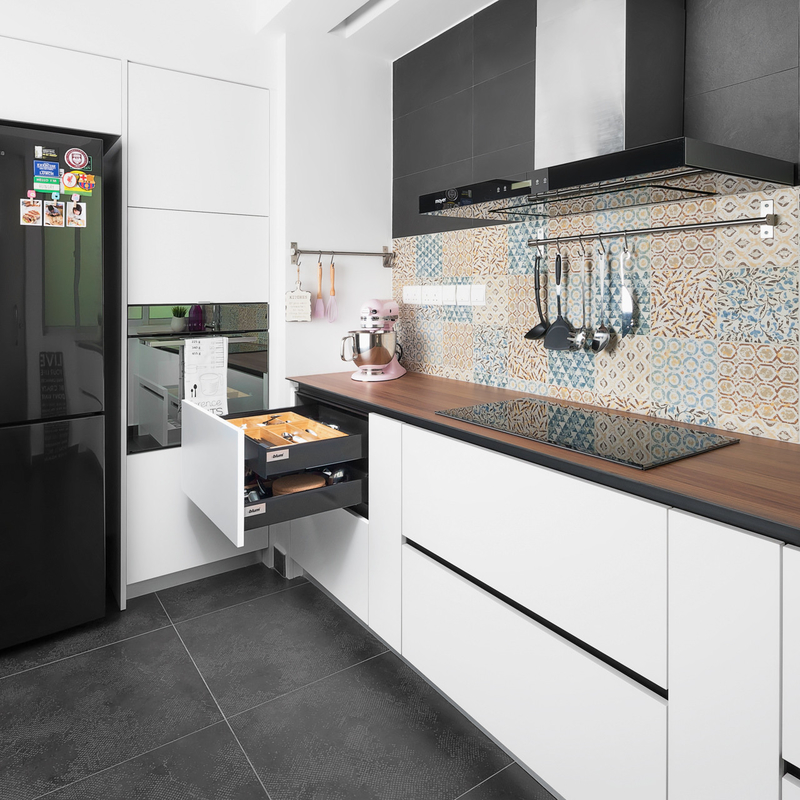 Les nouveaux venus L forment buffets de mur de PVC de Mini Kitchen Cabinet Wooden de petits pour l'appartement