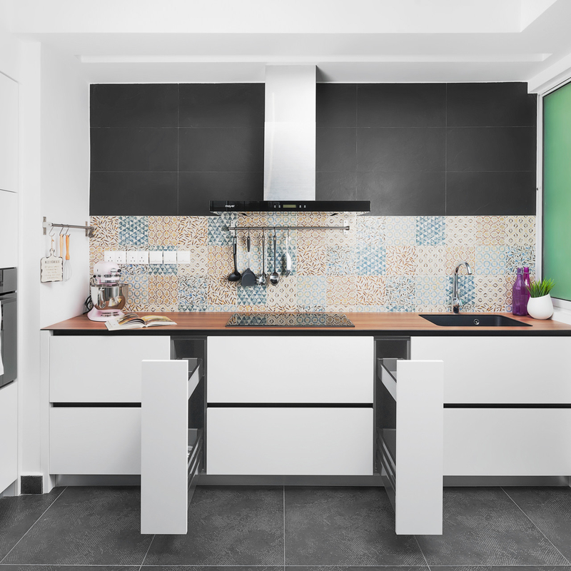 Les nouveaux venus L forment buffets de mur de PVC de Mini Kitchen Cabinet Wooden de petits pour l'appartement