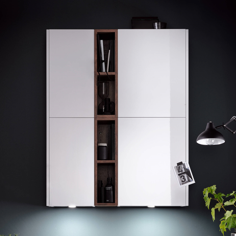 Meubles modulaires d'armoires de cuisine de placage de bois de forces de défense principale de cuisinette tout dans un avec l'ensemble d'île